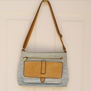 FOSSIL | KINLEY Leather Cotton Crossbody Ba